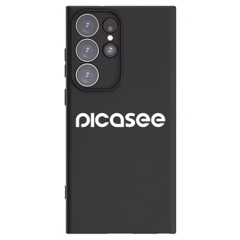 Picasee husă neagră din silicon pentru Samsung Galaxy S23 Ultra 5G - Picasee - new logo - white