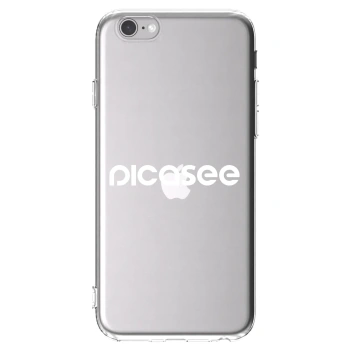 Picasee husă transparentă din silicon pentru Apple iPhone 6/6S - Picasee - new logo - white