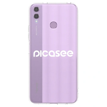 Picasee husă transparentă din silicon pentru Honor 8X - Picasee - new logo - white