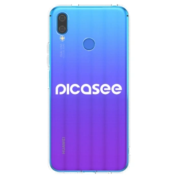 Picasee husă transparentă din silicon pentru Huawei Nova 3 - Picasee - new logo - white