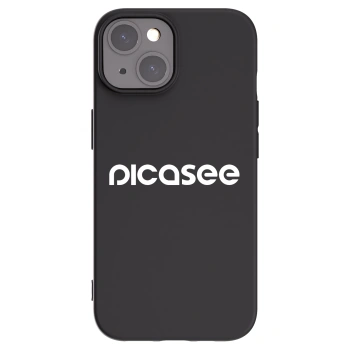 Picasee husă neagră din silicon pentru Apple iPhone 15 - Picasee - new logo - white