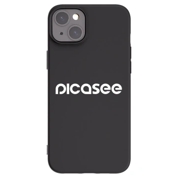 Picasee husă neagră din silicon pentru Apple iPhone 15 Plus - Picasee - new logo - white
