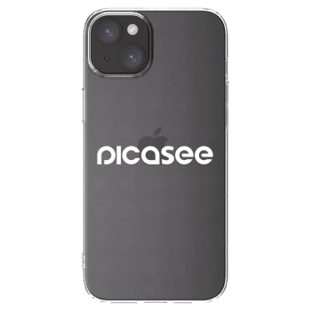 Picasee husă transparentă din silicon pentru Apple iPhone 15 Plus - Picasee - new logo - white