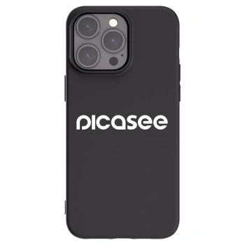 Picasee husă neagră din silicon pentru Apple iPhone 15 Pro Max - Picasee - new logo - white