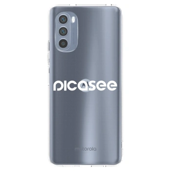 Picasee husă transparentă din silicon pentru Motorola Moto G62 - Picasee - new logo - white