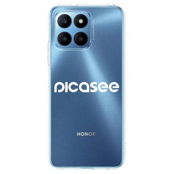 Picasee husă transparentă din silicon pentru Honor 70 Lite - Picasee - new logo - white