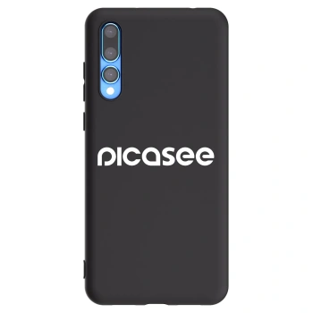 Picasee husă neagră din silicon pentru Huawei P20 Pro - Picasee - new logo - white