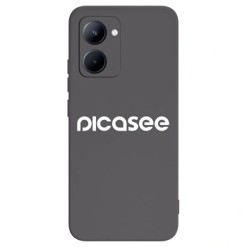 Picasee husă neagră din silicon pentru Realme C33 (2023) - Picasee - new logo - white