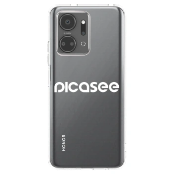 Picasee husă transparentă din silicon pentru Honor X7a - Picasee - new logo - white