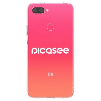 Picasee husă transparentă din silicon pentru Xiaomi Mi 8 Lite - Picasee - new logo - white