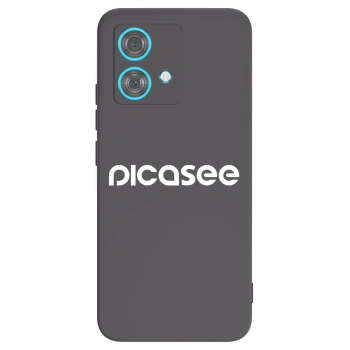 Picasee husă neagră din silicon pentru Motorola Edge 40 Neo - Picasee - new logo - white