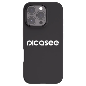 Picasee husă neagră din silicon pentru Apple iPhone 16 Pro - Picasee - new logo - white