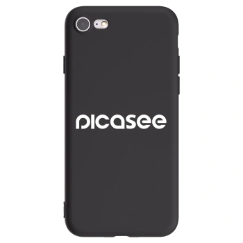 Picasee husă neagră din silicon pentru Apple iPhone 8 - Picasee - new logo - white