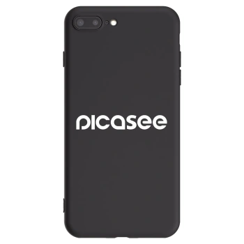 Picasee husă neagră din silicon pentru Apple iPhone 8 Plus - Picasee - new logo - white