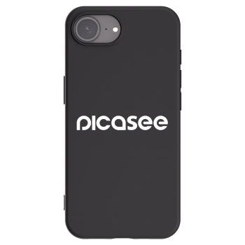 Picasee husă neagră din silicon pentru Apple iPhone 16e - Picasee - new logo - white