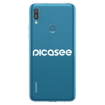 Picasee husă transparentă din silicon pentru Huawei Y7 2019 - Picasee - new logo - white