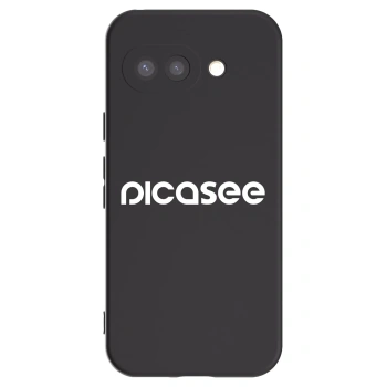 Picasee husă neagră din silicon pentru Google Pixel 9a - Picasee - new logo - white