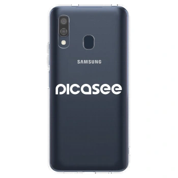 Picasee husă transparentă din silicon pentru Samsung Galaxy A40 A405F - Picasee - new logo - white
