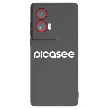 Picasee husă neagră din silicon pentru Motorola Edge 50 Fusion - Picasee - new logo - white