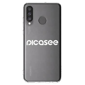 Picasee husă transparentă din silicon pentru Huawei P30 Lite - Picasee - new logo - white
