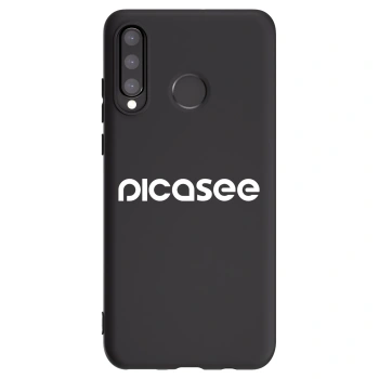 Picasee husă neagră din silicon pentru Huawei P30 Lite - Picasee - new logo - white