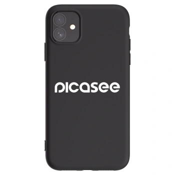 Picasee husă neagră din silicon pentru Apple iPhone 11 - Picasee - new logo - white