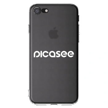 Picasee husă transparentă din silicon pentru Apple iPhone 8 - Picasee - new logo - white