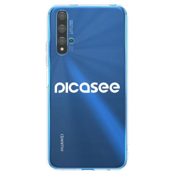 Picasee husă transparentă din silicon pentru Huawei Nova 5T - Picasee - new logo - white