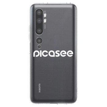 Picasee husă transparentă din silicon pentru Xiaomi Mi Note 10 (Pro) - Picasee - new logo - white