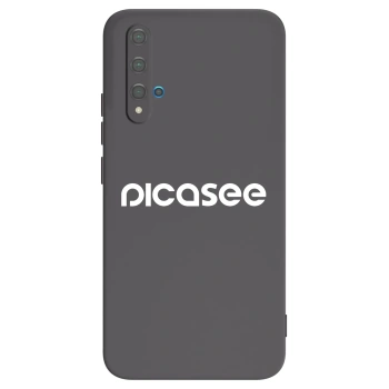 Picasee husă neagră din silicon pentru Huawei Nova 5T - Picasee - new logo - white