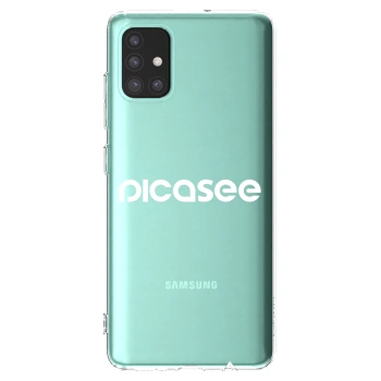Picasee husă transparentă din silicon pentru Samsung Galaxy A51 A515F - Picasee - new logo - white