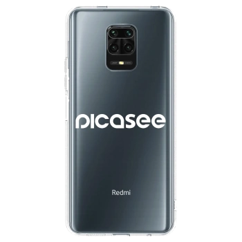 Picasee husă transparentă din silicon pentru Xiaomi Redmi Note 9 Pro - Picasee - new logo - white