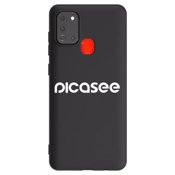 Picasee husă neagră din silicon pentru Samsung Galaxy A21s - Picasee - new logo - white