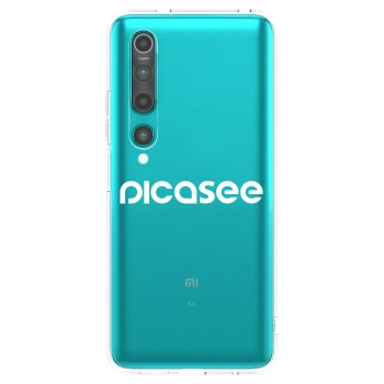 Picasee husă transparentă din silicon pentru Xiaomi Mi 10 - Picasee - new logo - white