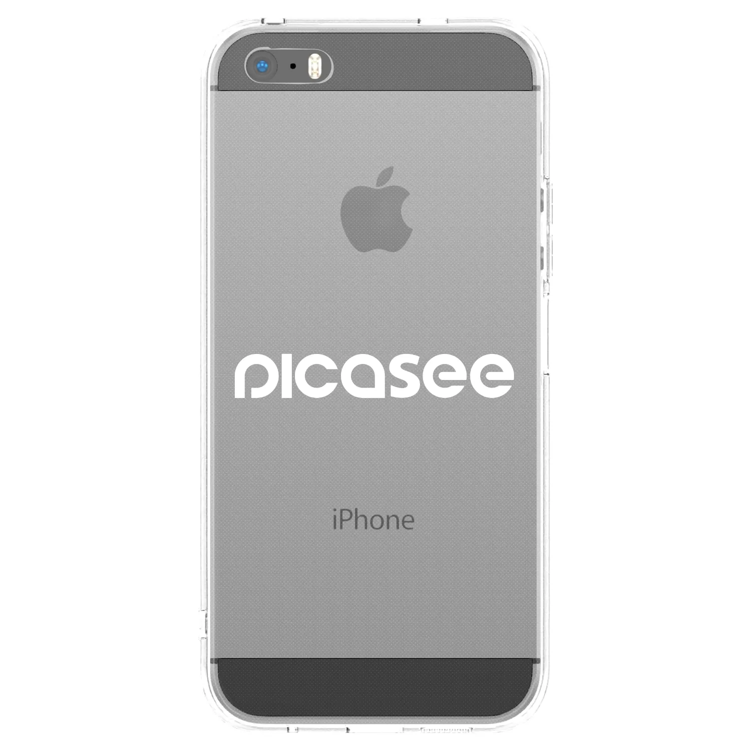 Picasee husă transparentă din silicon pentru Apple iPhone 5/5S/SE - Picasee - new logo - white