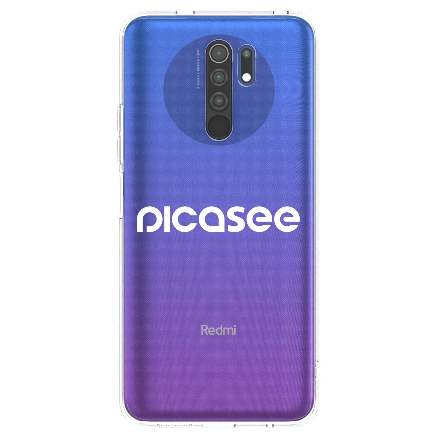 Picasee husă transparentă din silicon pentru Xiaomi Redmi 9 - Picasee - new logo - white