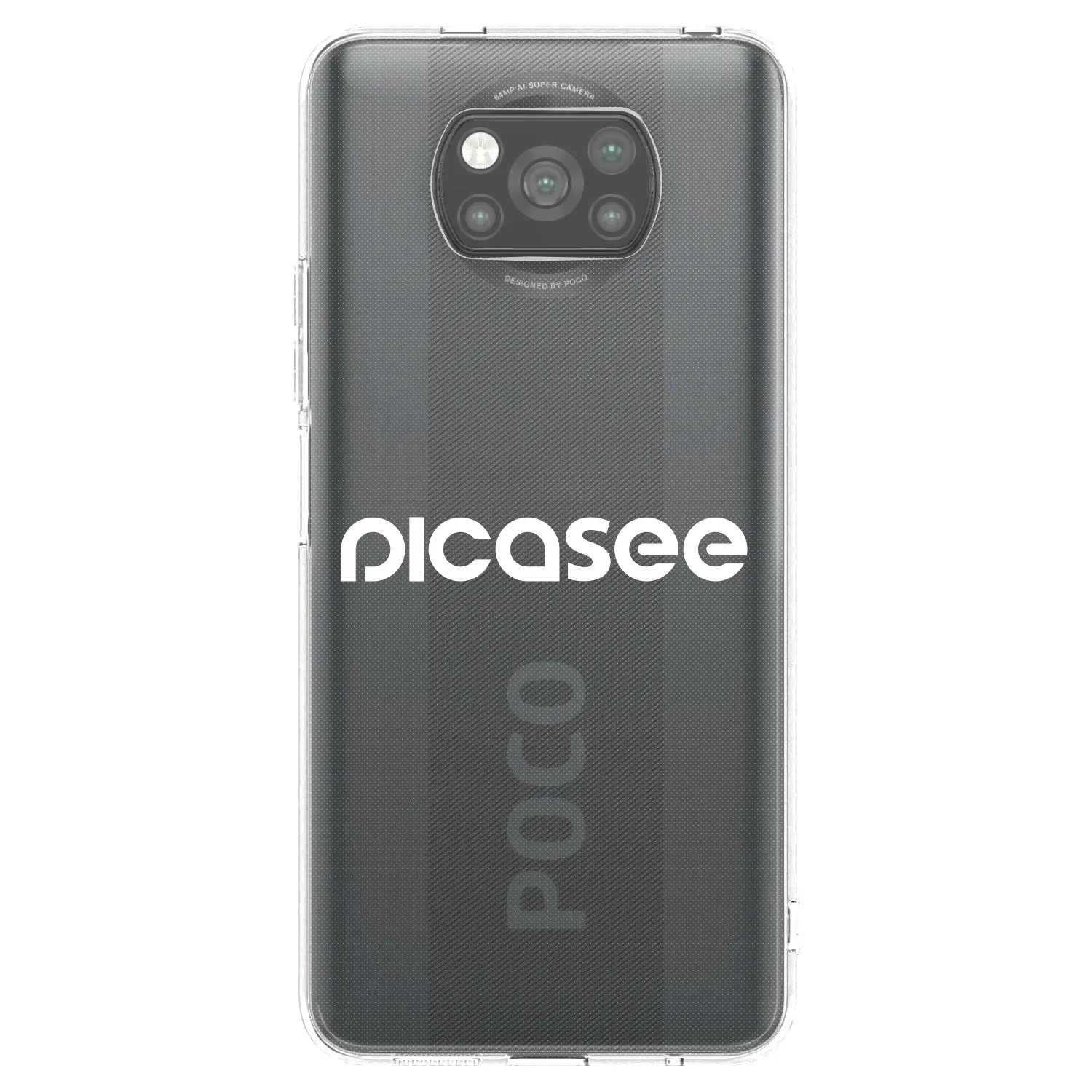 Picasee husă neagră din silicon pentru Xiaomi Poco X3 - Picasee - new logo - white