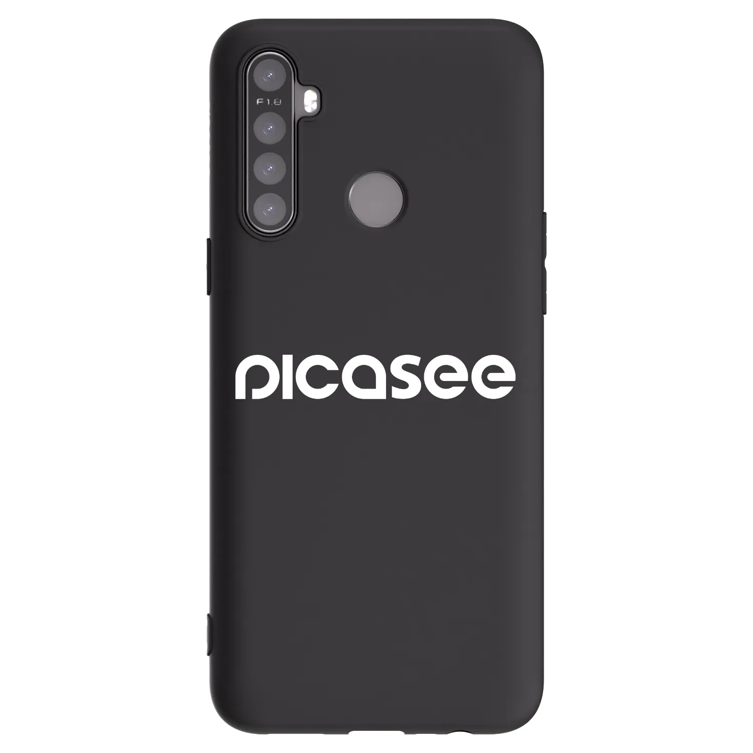 Picasee husă neagră din silicon pentru Realme 6i - Picasee - new logo - white