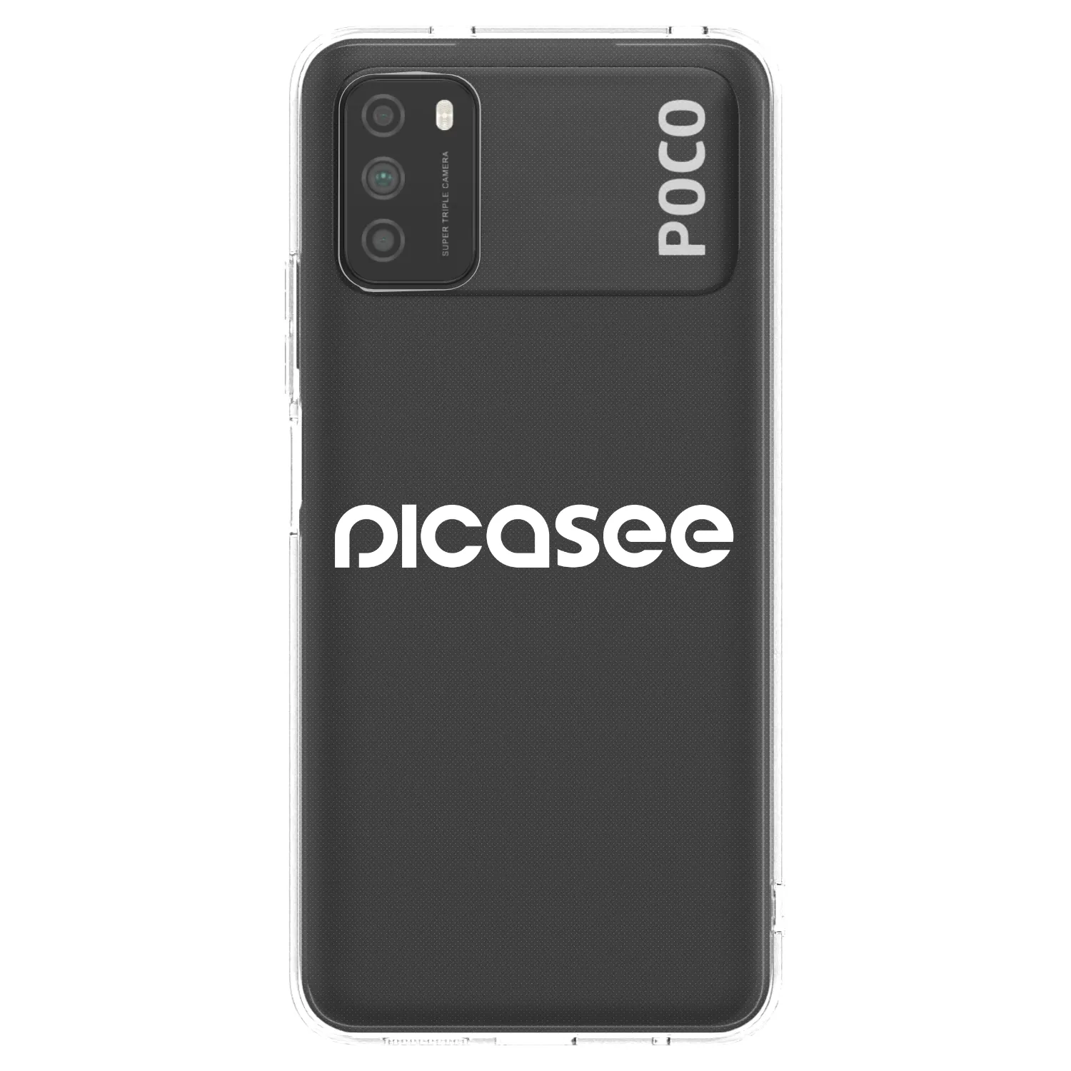 Picasee husă transparentă din silicon pentru Xiaomi Poco M3 - Picasee - new logo - white