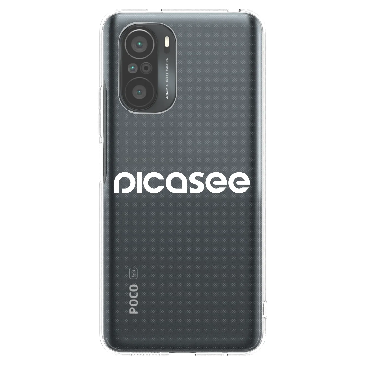 Picasee husă transparentă din silicon pentru Xiaomi Poco F3 - Picasee - new logo - white