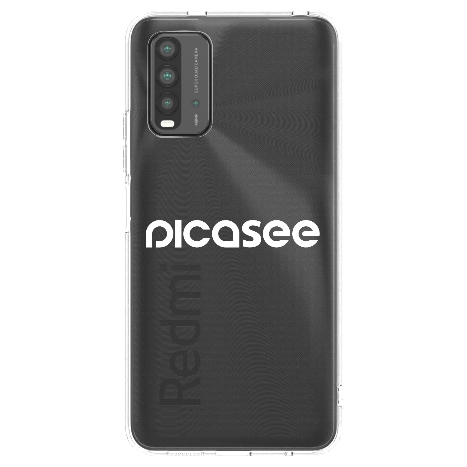 Picasee husă neagră din silicon pentru Xiaomi Redmi 9T - Picasee - new logo - white