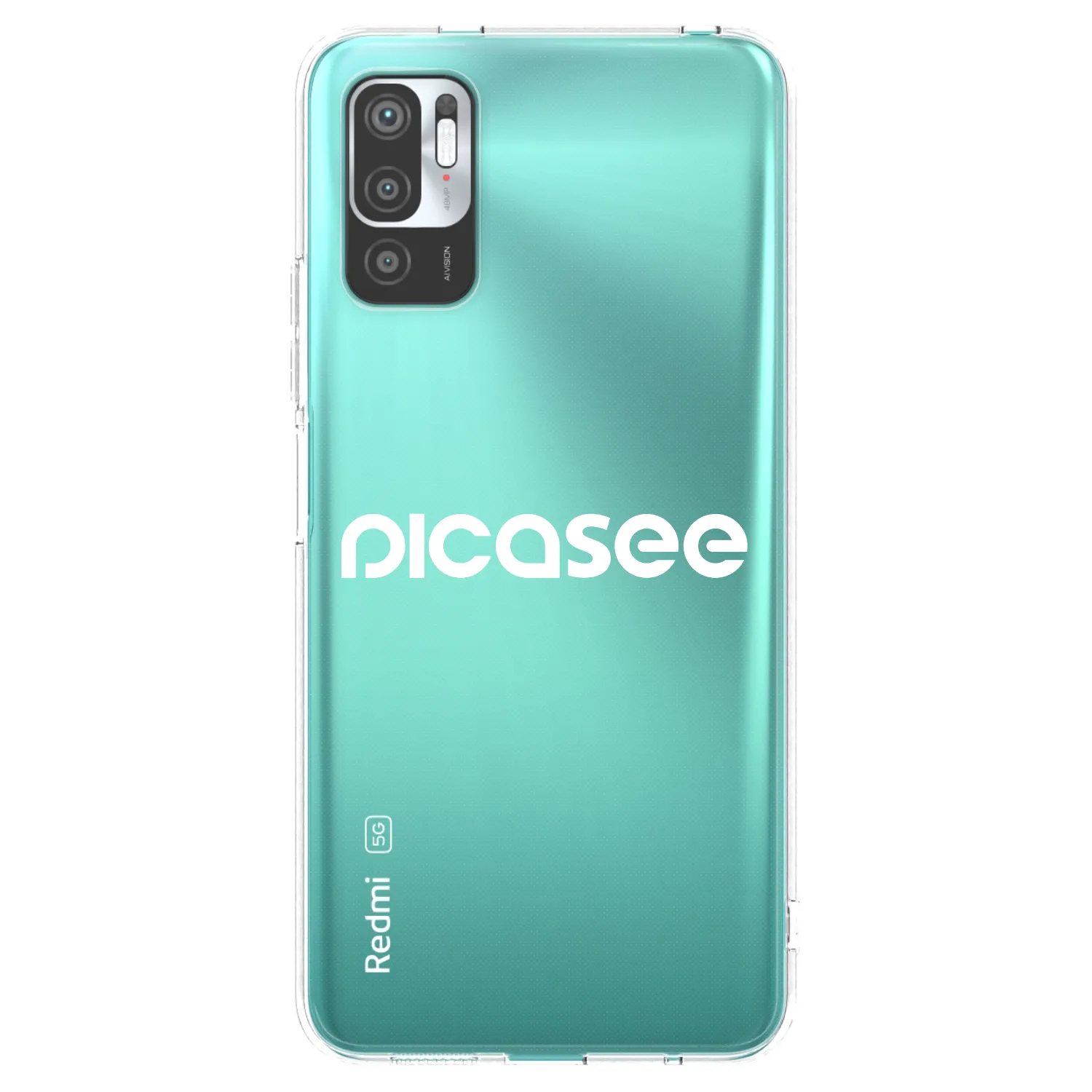 Picasee husă transparentă din silicon pentru Xiaomi Redmi Note 10 5G - Picasee - new logo - white