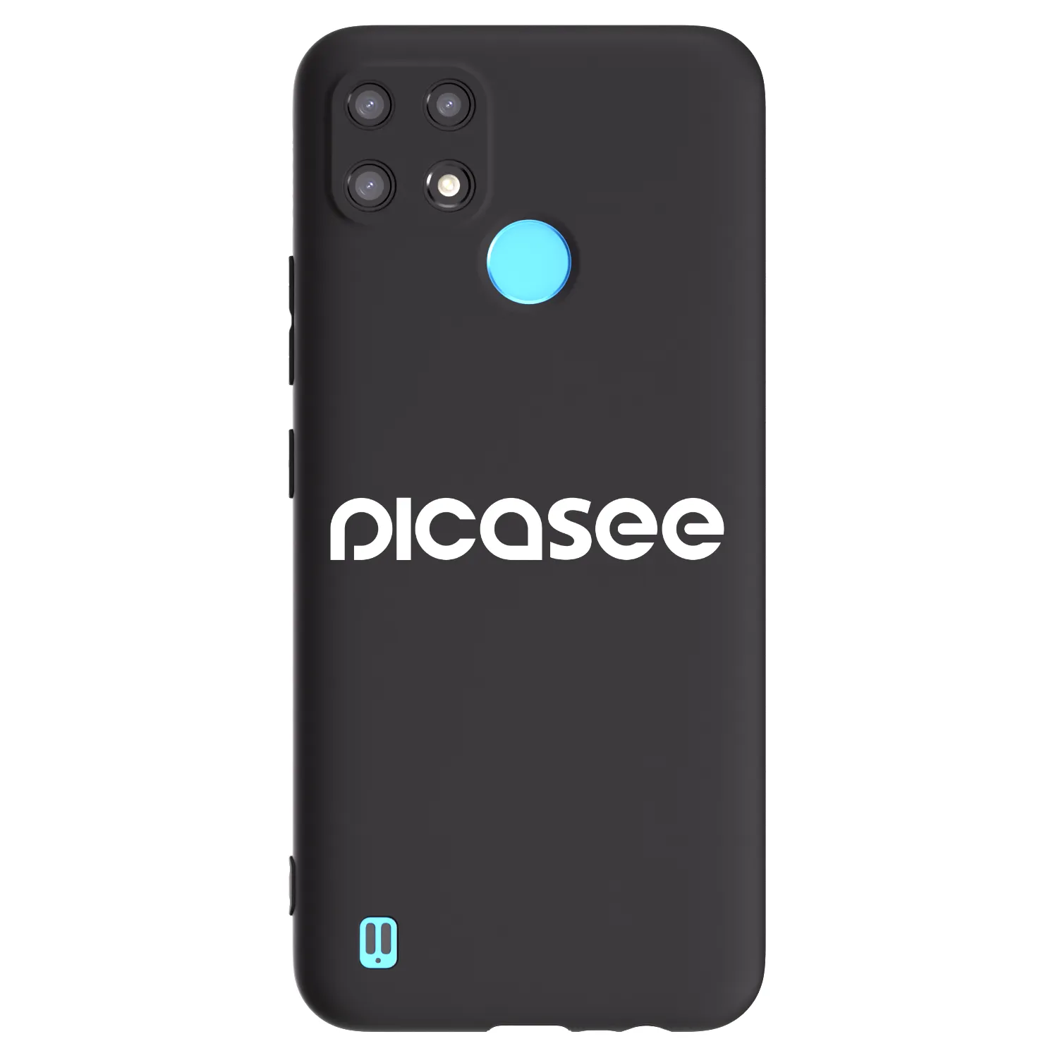 Picasee husă neagră din silicon pentru Realme C21 - Picasee - new logo - white