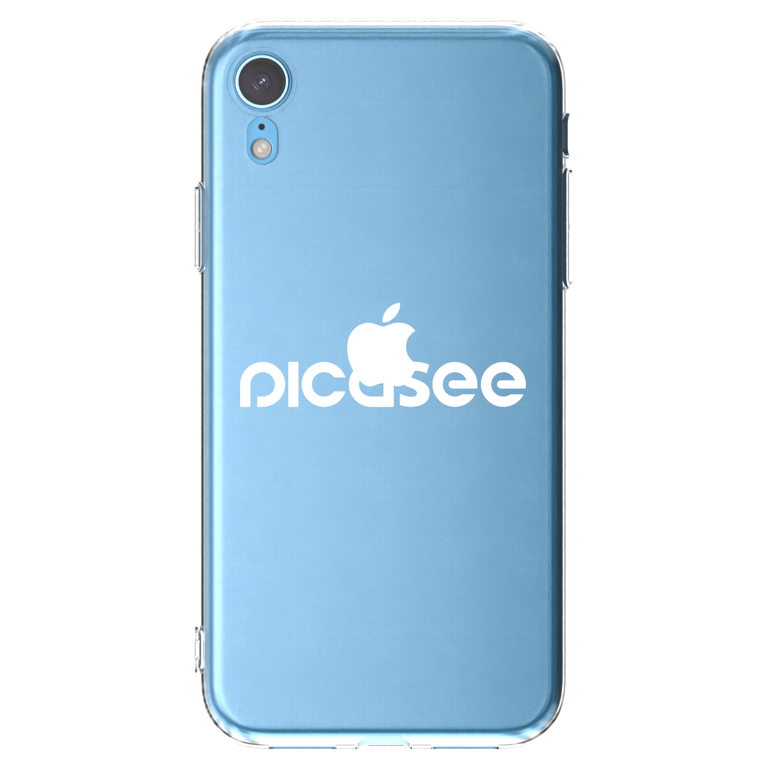 Picasee husă transparentă din silicon pentru Apple iPhone XR - Picasee - new logo - white
