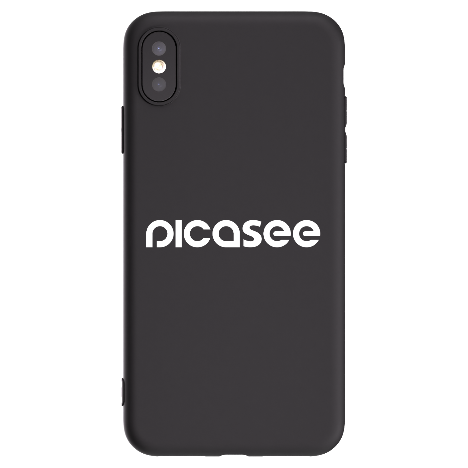 Picasee husă neagră din silicon pentru Apple iPhone XS Max - Picasee - new logo - white