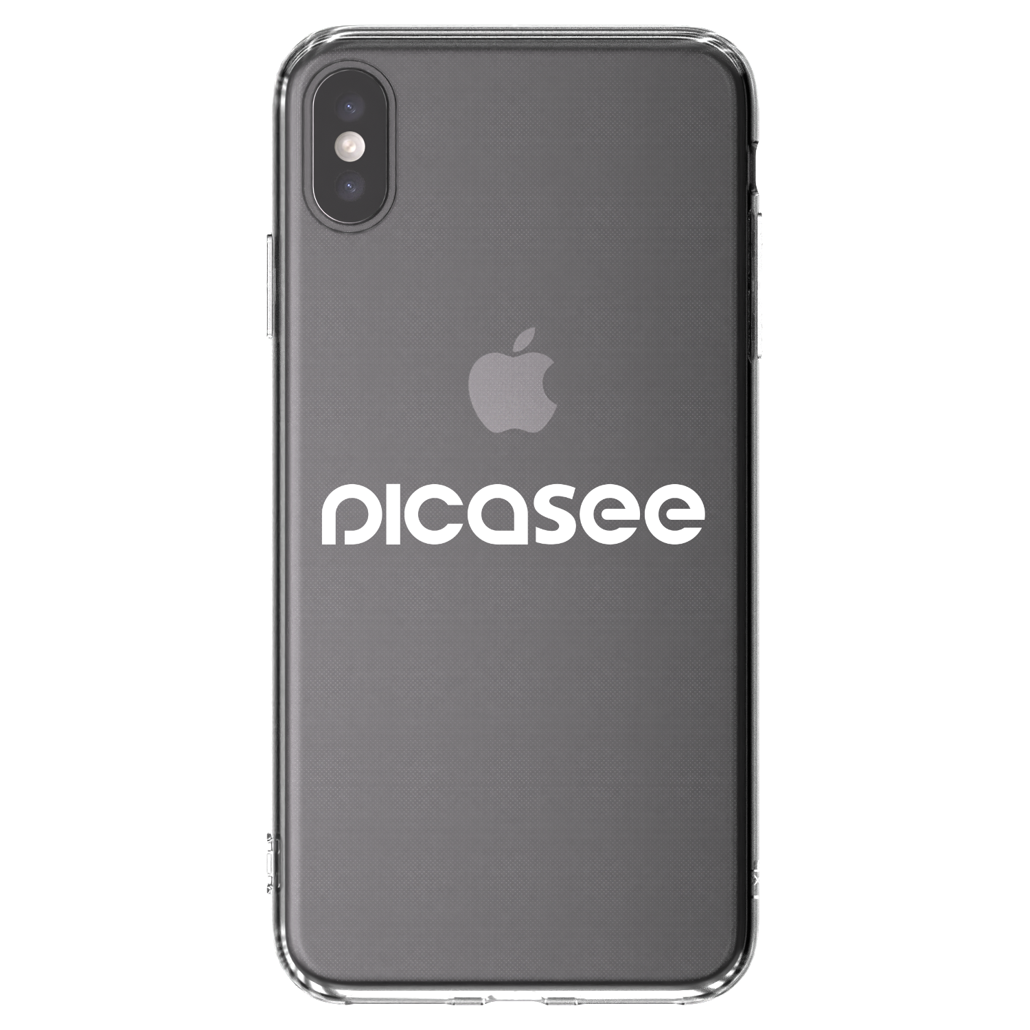 Picasee husă transparentă din silicon pentru Apple iPhone XS Max - Picasee - new logo - white