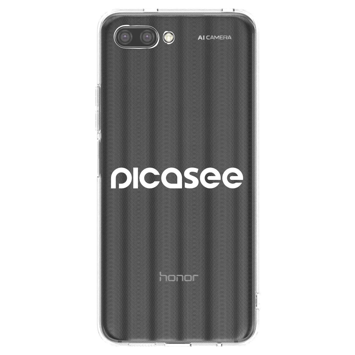 Picasee husă transparentă din silicon pentru Honor 10 - Picasee - new logo - white