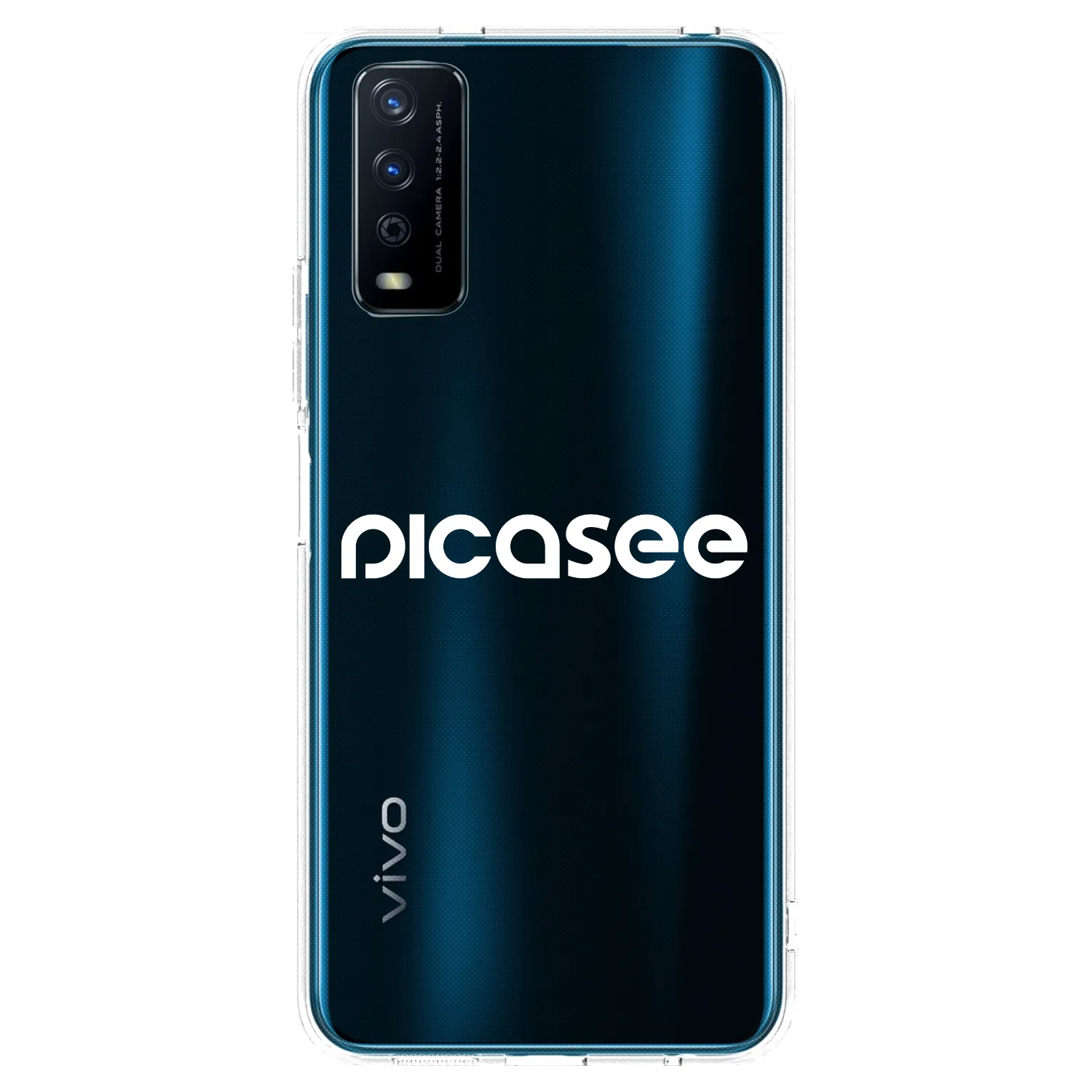 Picasee husă transparentă din silicon pentru Vivo Y11s - Picasee - new logo - white