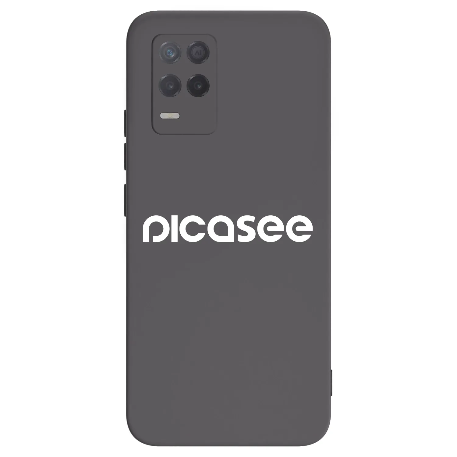 Picasee husă neagră din silicon pentru Realme 8 5G - Picasee - new logo - white