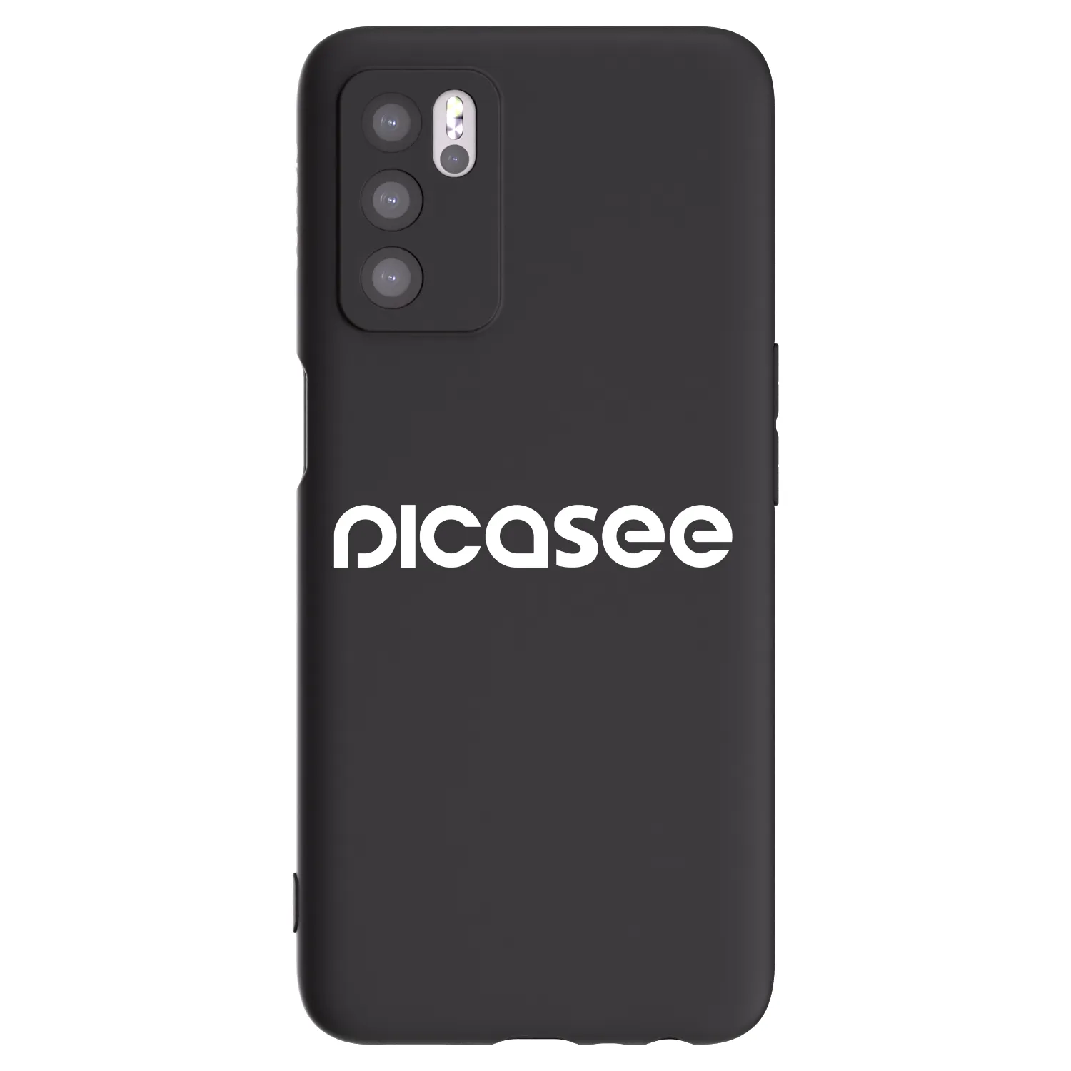 Picasee husă neagră din silicon pentru OPPO A16s - Picasee - new logo - white